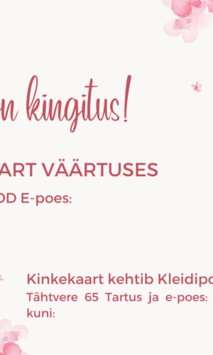 Kleidipoe kinkekaart