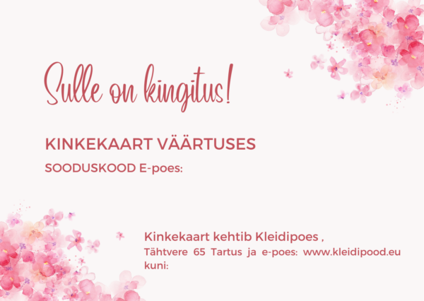 Kleidipoe kinkekaart